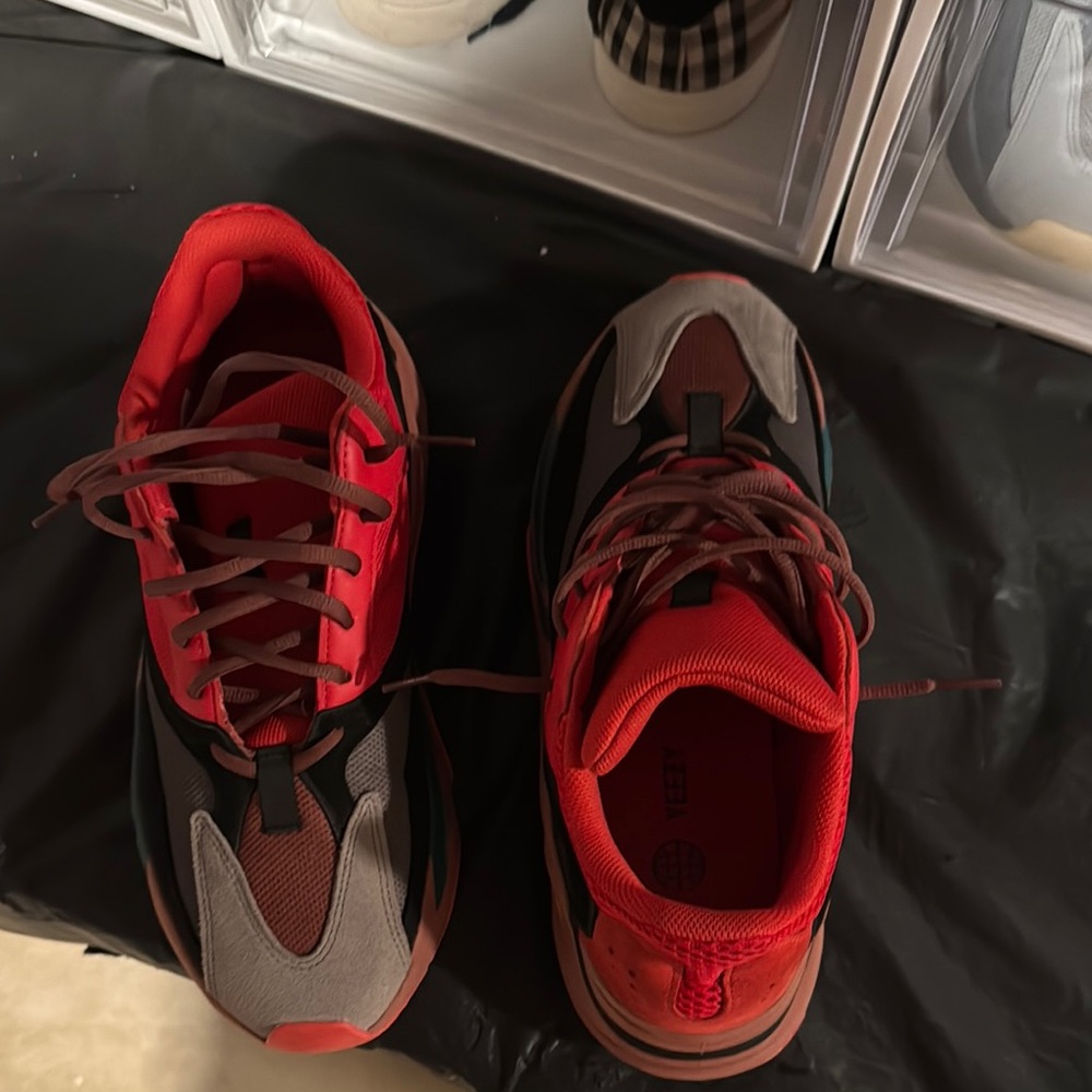 adidas Red and Gray Athletic Shoes